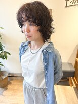 メルト 吉祥寺(melt)&nbsp;[高塚]ショートウルフレイヤーパーマ無造作 レッドブラウン