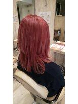 エヌアンドエー せんげん台店(N&A)&nbsp;大人かわいいレイヤーカットロング×レッド/ピンク/髪質改善TR