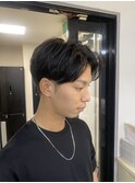 毛流れパーマ　ハンサムショート