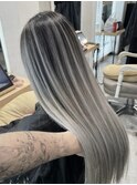 バレイヤージュ☆ホワイトシルバー