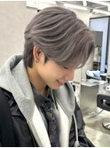 ★10代20代30代韓国ハイトーン/シルバー/センターパート/ウルフ