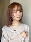 ミディアムウルフ/ひし形シルエット/ひし形ボブ/ワンカールボブ