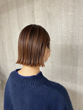 エマ 日吉(emma) 切りっぱなし×アプリコットオレンジ ハイライトと相性◎