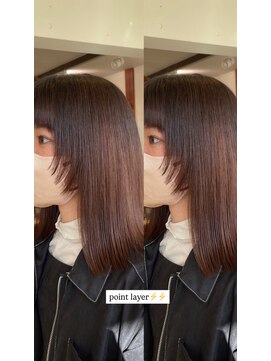 ヘアラウンジ アンリオ(hair lounge an rio) がっつり作らないポイントレイヤー×ミディアム