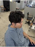 メンズカット＋毛流れパーマ