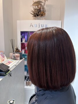 アヴァンス 広島本通店(AVANCE.) ふんわりボブ ×  ピンクブラウン