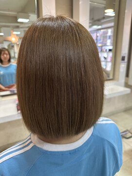 ギヴ 玉造店(Give) ブリーチ無し　ミルクティーベージュ