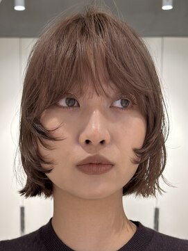 テクネ 天神大名(techne) 天神大名顔周りレイヤーカットミディアムボブタッセルボブパーマ