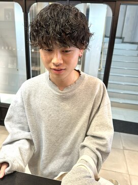 シータ(sheta) 【表参道sheta中澤】マッシュパーマアッシュブラックメンズ