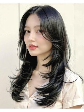 ブロウ ネックス ザ サロン 表参道(VLOW nex the salon) 韓国レイヤー,ハッシュカット,グレージュ,ブリーチ無し