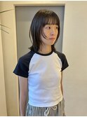 ナチュラルウルフ×軽やか外ハネミディ
