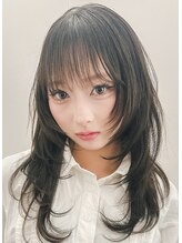 ダークグレージュ×ハッシュカット