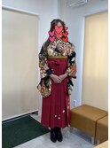袴着付けとハーフアップ