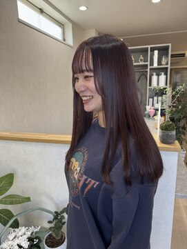 ヘアポップ(hair pop) 酸性ストレート 暖色カラー 髪質改善