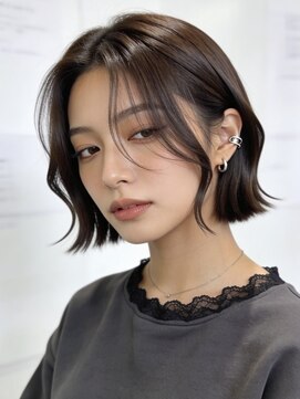 カランエノエル(Calin et Noel) シースルーバング/切りっぱなし/くびれボブ/顔周まわりレイヤー