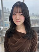 韓国ヘア レイヤーカット 小顔 くびれヘア