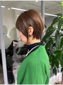 くびれショートボブ40代50代グレイカラー白髪染め白髪ぼかし