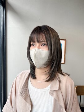 ヘアーループレル(Hair ruup Rell design works) 那覇/白髪ぼかしハイライト/赤み消し透明感グレージュ