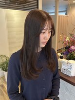 ハノン(Hanon) 低めレイヤー×艶々チョコレートブラウン