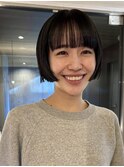 ナチュラルモードなリップラインボブ