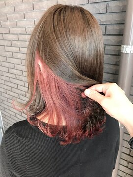 オーティティ(O-TETE) O-tete インナーカラーピンクルージュビフォーアフター