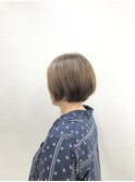 艶カラー/白髪染め/ショートボブ/襟足スッキリ/小顔ショート