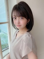 アフロート ディル(AFLOAT D'L)&nbsp;20代30代40代大人かわいい小顔ボブ ひし形シルエット グレージュ