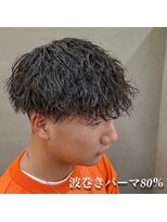 ダズルヘアラッシュ(DAZZLE hair RUSH) 波巻きパーマ８０％