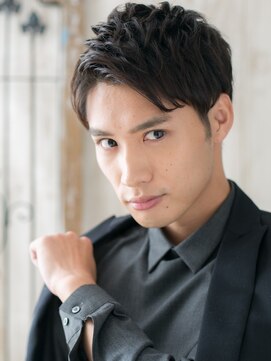 理容ハンサム 戸田公園店 グレージュカラーでモテツーブロックメンズショートE戸田公園