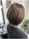 30代40代50代ミルクティーアッシュチョコレートショートヘア