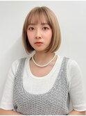 【長谷川】ナチュラルボブもベージュカラーお洒落に