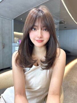 ロンドローズ 名古屋(Lond damaskRose) リフトレイヤー センターパート ブリーチ縮毛矯正 ヨジャドル19