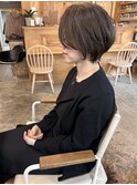 まとまるショート×ベージュ
