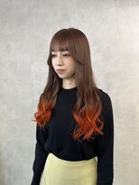ミューバイケンジ(miu by KENJE) miu&橋本愛海　グラデーションオレンジカラー◎
