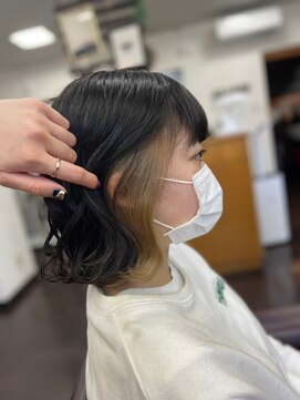 ファイン 滝川店(Fine) 20代30代 大人可愛いインナーカラー ボブ