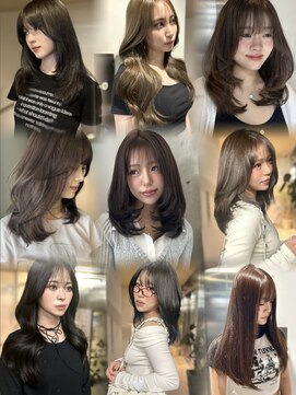 アイシー 表参道(ICY) トレンドヘア9選ミディアムレイヤーヘーゼルオリーブベージュ