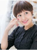 ぱっつん前髪アースカラーマッシュショートc6上尾20代30代40代