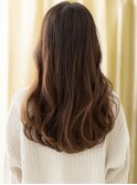 マロンベージュ韓国風巻き毛先パーマ美髪ロングY志木30代40代