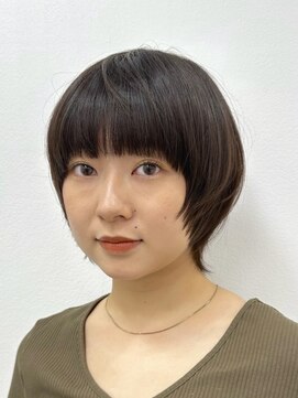 ラボヌールヘアーノーブル 新越谷店(La Bonheur hair noble) セミディシアーカラー韓国風ボブ美髪ピンクブラウン