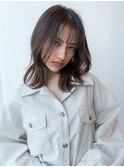 ☆20代30代大人可愛い斜めバングレイヤーカットシルキーベージュ