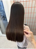 韓国 くびれロング レイヤー ワンホンヘア 小顔前髪
