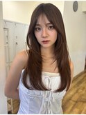 美髪レイヤーカット/顔まわりレイヤー/くびれロングレイヤー