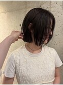 暗髪 bob