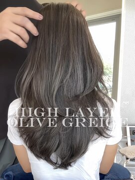 【juu./星ヶ丘】オリーブグレージュ×後ろ姿若魅せレイヤー