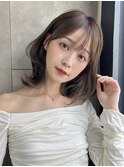 韓国風くびれレイヤーミディ×シースルーバング 7s49
