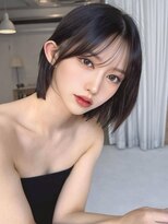 ナイロン 柏店(NYLON.)&nbsp;《NYLON.》小顔耳かけミニボブ×オニキスグレージュ