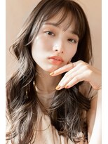 キネン バイ ツリー 宇都宮(kinen by tree)&nbsp;オリーブグレージュ韓国風巻き髪フェイスレイヤーラフウェーブ