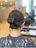 結婚式ヘアセット×大人上品シニヨン