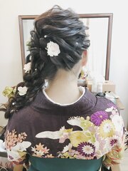 袴着付け 着物ヘアアレンジ【ヘアアレンジ　立川南/立川/袴】