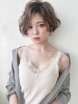 ジーナ 池袋(Zina) 【Zina　池袋】イメチェン毛先パーマ耳かけ×フォギーベージュ